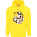 Funny Offensive Rude Cow Finger Flip Childrens Kids Hoodie Yellow