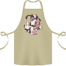 Funny Offensive Rude Cow Finger Flip Cotton Apron 100% Organic Khaki