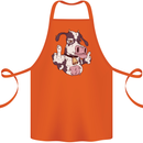 Funny Offensive Rude Cow Finger Flip Cotton Apron 100% Organic Orange
