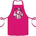 Funny Offensive Rude Cow Finger Flip Cotton Apron 100% Organic Pink