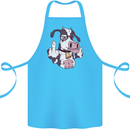Funny Offensive Rude Cow Finger Flip Cotton Apron 100% Organic Turquoise