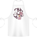 Funny Offensive Rude Cow Finger Flip Cotton Apron 100% Organic White