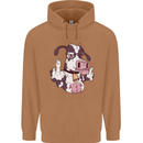 Funny Offensive Rude Cow Finger Flip Mens 80% Cotton Hoodie Caramel Latte
