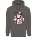 Funny Offensive Rude Cow Finger Flip Mens 80% Cotton Hoodie Charcoal