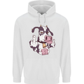 Funny Offensive Rude Cow Finger Flip Mens 80% Cotton Hoodie White