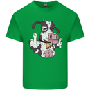 Funny Offensive Rude Cow Finger Flip Mens Cotton T-Shirt Tee Top Irish Green