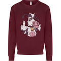 Funny Offensive Rude Cow Finger Flip Mens Sweatshirt Jumper Maroon