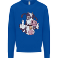 Funny Offensive Rude Cow Finger Flip Mens Sweatshirt Jumper Royal Blue