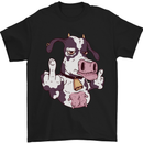 Funny Offensive Rude Cow Finger Flip Mens T-Shirt 100% Cotton Black