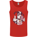 Funny Offensive Rude Cow Finger Flip Mens Vest Tank Top Red