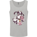 Funny Offensive Rude Cow Finger Flip Mens Vest Tank Top Sports Grey