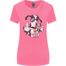 Funny Offensive Rude Cow Finger Flip Womens Wider Cut T-Shirt Azalea