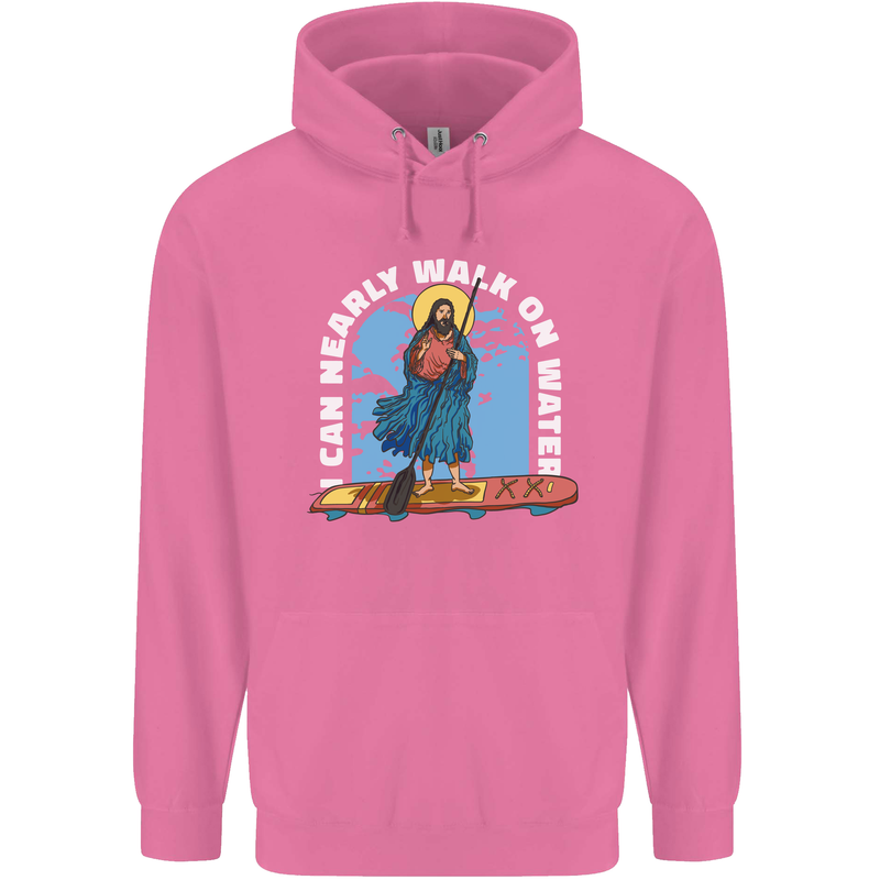 Funny Paddleboarder Jesus Paddleboarding Childrens Kids Hoodie Azalea