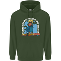 Funny Paddleboarder Jesus Paddleboarding Childrens Kids Hoodie Forest Green
