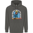 Funny Paddleboarder Jesus Paddleboarding Childrens Kids Hoodie Storm Grey