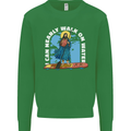 Funny Paddleboarder Jesus Paddleboarding Kids Sweatshirt Jumper Irish Green