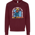 Funny Paddleboarder Jesus Paddleboarding Kids Sweatshirt Jumper Maroon