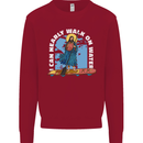 Funny Paddleboarder Jesus Paddleboarding Kids Sweatshirt Jumper Red