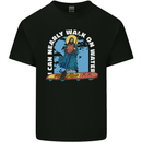 Funny Paddleboarder Jesus Paddleboarding Kids T-Shirt Childrens Black