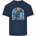 Funny Paddleboarder Jesus Paddleboarding Kids T-Shirt Childrens Navy Blue