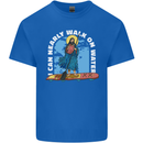 Funny Paddleboarder Jesus Paddleboarding Kids T-Shirt Childrens Royal Blue