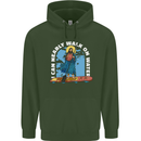 Funny Paddleboarder Jesus Paddleboarding Mens 80% Cotton Hoodie Forest Green