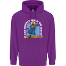 Funny Paddleboarder Jesus Paddleboarding Mens 80% Cotton Hoodie Purple