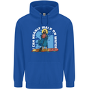 Funny Paddleboarder Jesus Paddleboarding Mens 80% Cotton Hoodie Royal Blue