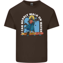 Funny Paddleboarder Jesus Paddleboarding Mens Cotton T-Shirt Tee Top Dark Chocolate