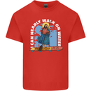 Funny Paddleboarder Jesus Paddleboarding Mens Cotton T-Shirt Tee Top Red