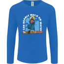 Funny Paddleboarder Jesus Paddleboarding Mens Long Sleeve T-Shirt Royal Blue