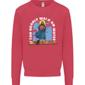 Funny Paddleboarder Jesus Paddleboarding Mens Sweatshirt Jumper Heliconia
