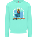 Funny Paddleboarder Jesus Paddleboarding Mens Sweatshirt Jumper Peppermint