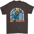 Funny Paddleboarder Jesus Paddleboarding Mens T-Shirt 100% Cotton Dark Chocolate