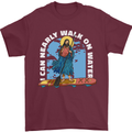 Funny Paddleboarder Jesus Paddleboarding Mens T-Shirt 100% Cotton Maroon