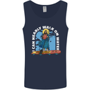 Funny Paddleboarder Jesus Paddleboarding Mens Vest Tank Top Navy Blue