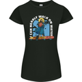 Funny Paddleboarder Jesus Paddleboarding Womens Petite Cut T-Shirt Black