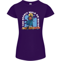 Funny Paddleboarder Jesus Paddleboarding Womens Petite Cut T-Shirt Purple