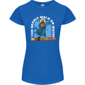 Funny Paddleboarder Jesus Paddleboarding Womens Petite Cut T-Shirt Royal Blue