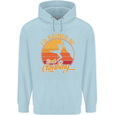 Funny Rock Climbing Climber Childrens Kids Hoodie Light Blue