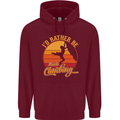 Funny Rock Climbing Climber Childrens Kids Hoodie Maroon