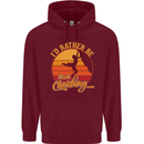 Funny Rock Climbing Climber Childrens Kids Hoodie Maroon