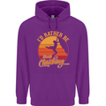 Funny Rock Climbing Climber Childrens Kids Hoodie Purple