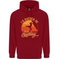 Funny Rock Climbing Climber Childrens Kids Hoodie Red