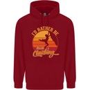 Funny Rock Climbing Climber Childrens Kids Hoodie Red