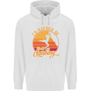 Funny Rock Climbing Climber Childrens Kids Hoodie White