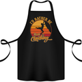 Funny Rock Climbing Climber Cotton Apron 100% Organic Black