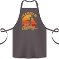 Funny Rock Climbing Climber Cotton Apron 100% Organic Dark Grey