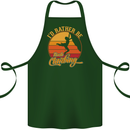 Funny Rock Climbing Climber Cotton Apron 100% Organic Forest Green