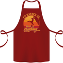 Funny Rock Climbing Climber Cotton Apron 100% Organic Maroon